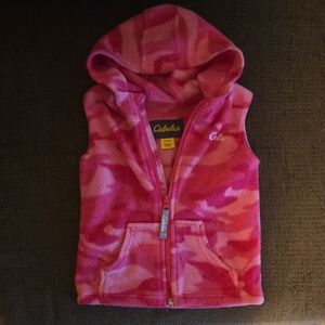Cabela's Pink Camouflage Kids Hoodie Vest